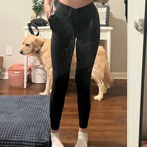 Aerie cross over leggings with pockets